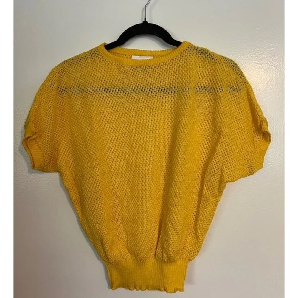 Vintage Avon Fashions Yellow Size L Light Knit Top